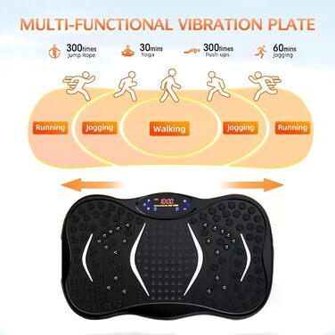 Вібраційна платформа для тренувань, покращена модель 2025 року, для лімфодренажу, 120 швидкостей, вантажопідйомність 204 кг, для чоловіків та жінок