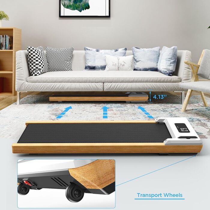 Бігова доріжка для дому та офісу Walking Pad, 1-12 км/год, з дистанційним керуванням і LCD-дисплеєм