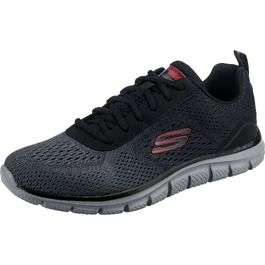 Чоловічі кросівки Skechers Track Ripknit — Спортивне взуття, чорні сітчасті, розмір 43 EU