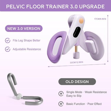 Тренування тазового дна для жінок: пристрій для зміцнення м'язів, 360° обертання, регулювання ваги 7-16 кг, фітнес для дому, зелений без лічильника (фіолетовий без лічильника)