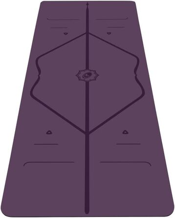 Liforme Travel Yogamatte: екологічна, неслизька йога-килимок з унікальною системою розмітки, біорозкладний, з натурального каучуку, фіолетовий