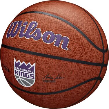 Баскетбольний м'яч Wilson NBA Team Alliance Sacramento Kings, розмір 7 (29.5''), офіційний