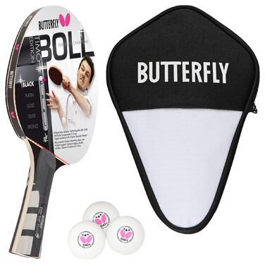 Ракетка для настільного тенісу Butterfly Timo Boll Black 85030: Професійна ракетка для змагань з сертифікованою гумою Wakaba