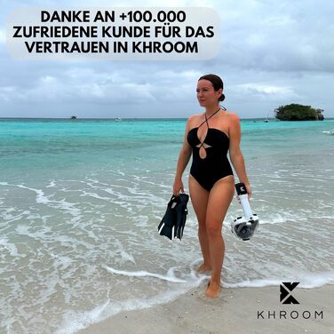 Khroom Регульовані короткі ласти для дорослих 36-47, для плавання та снорклінгу, преміум якість, з сумкою, Італія