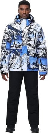 Костюм чоловічий зимовий HOTIAN для сноубордингу, катання на лижах та туризму, комплект куртка та штани, утеплений, M, 2blue+black