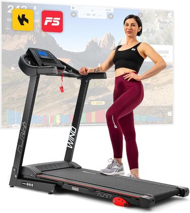 Бігова доріжка Hop-Sport HS-1000LB для дому, електрична, складана, швидкість 0.8–14 км/год, двигун 2,0 к.с., транспортні ролики, до 150 кг