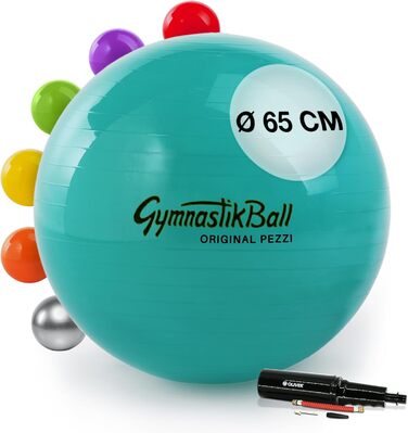 Гімнастичний м'яч PEZZI Original з насосом, для сидіння, терапії та пілатесу