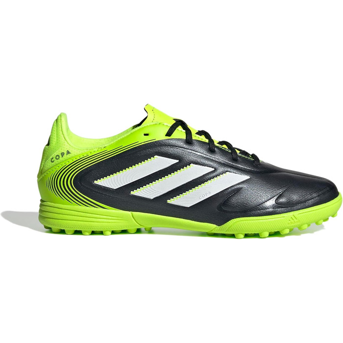 Дитячі футбольні бутси Adidas Copa Pure III League Turf для футболу, розмір 33 EU, чорний, білий, лимонний, унісекс