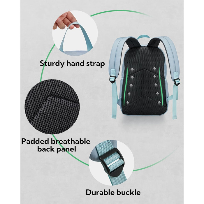 WATERFLY 20L легкий рюкзак для школи та міста з відділенням для ноутбука, універсальний міський рюкзак для чоловіків і жінок, для роботи, спорту, подорожей, туризму