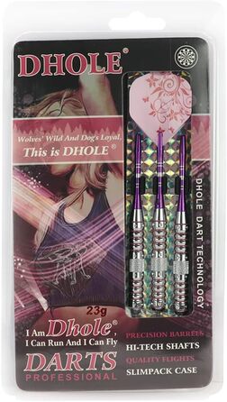 Сталеві дротики CUESOUL Pink Ladies 21/23 г з алюмінієвими стеблями (наконечник сталевий)