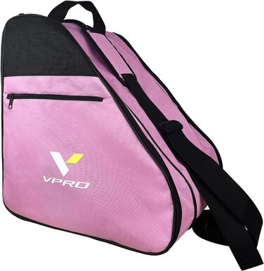 Сумка для ковзанів VPRO: для дітей та дорослих, з ремінцем та блискавкою (рожева)