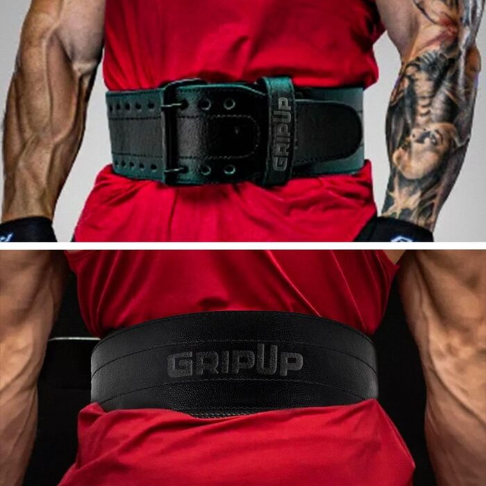 Пояс для важкої атлетики GripUp 10 мм, з натуральної шкіри, 4