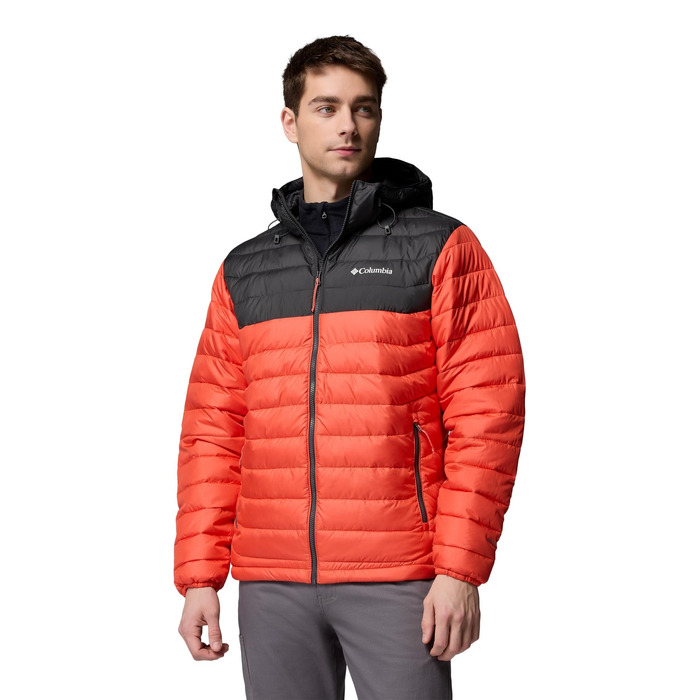 Чоловіча куртка з капюшоном Columbia Powder Lite (Zing, Shark, L)