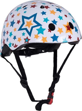 Дитячий велосипедний шолом KIDDIMOTO, спортивний, для самокатів, роликів, біговелів, розмір S (48-53 см), зірки
