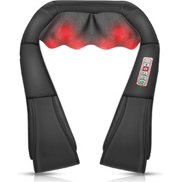 Електричний масажер для шиї та спини з підігрівом, Shiatsu 3D масаж, для тіла, ніг, подарунок