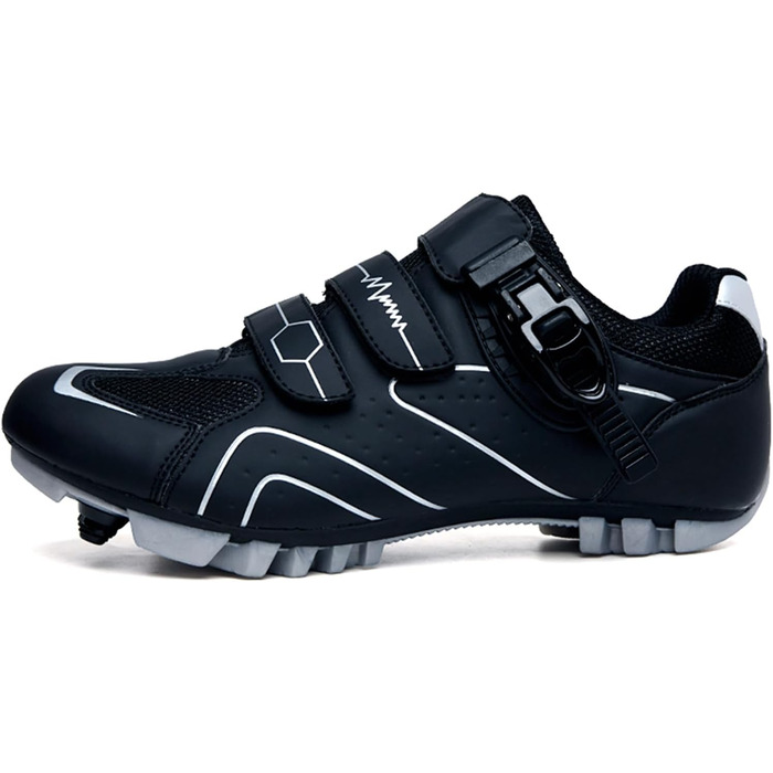 Чоловічі велотуфлі MTB для гірського велосипеда, сумісні з SPD, для їзди в приміщенні та на вулиці, з швидкою застібкою, 43 EU