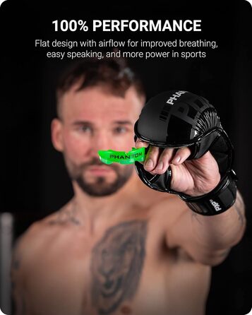 Капа спортивна Phantom Athletics для боксу, єдиноборств, дорослих - неоново-зелена