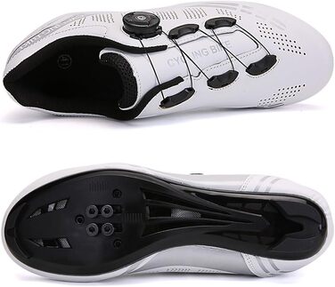 Велотуфлі для чоловіків та жінок, шосейні велотуфлі з клітами, SPD, MTB, Road Bikes, сумісні з велотренажером, для катання на відкритому повітрі, розміри 36-47 EU, білі