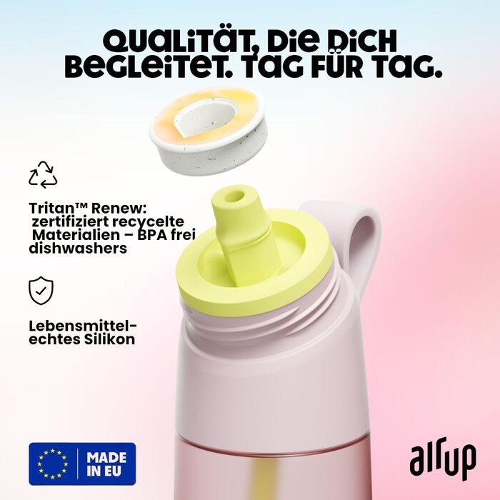 Пляшка для води air up Twist Pro 600 мл фіолетова з ароматом Pink Crush + 5 аромакапсул без цукру для школи, спорту, фітнесу