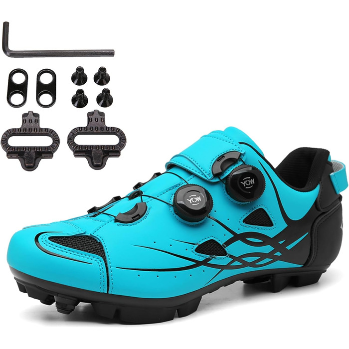 Велосипедні шкарпетки для чоловіків та жінок: велотуфлі для шосе та MTB, сумісні з SPD, 2 шари, з клітами. Велосипедні шкарпетки, велотуфлі (37 EU, C)