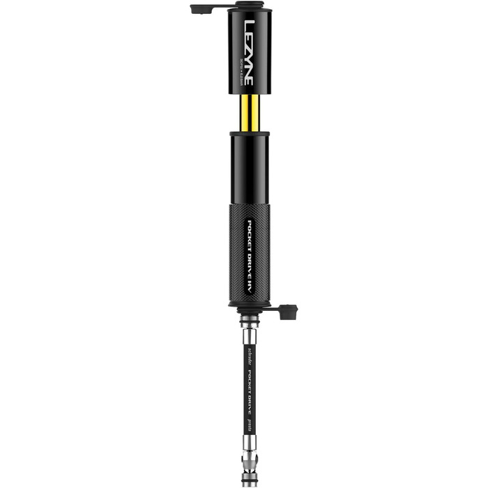 Міні-насос для велосипеда LEZYNE Pocket Drive HV, високий тиск 90 psi, сумісний з Presta і Schrader, компактний алюмінієвий ручний насос для велосипеда