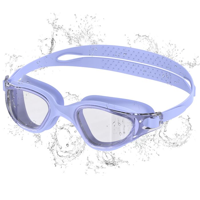 Окуляри для плавання Schwibrille з HD-лінзами, антифог, UV-захист, герметичні, зручні - для дорослих, басейн/відкрита вода, фіолетові