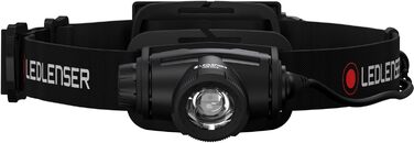 Ліхтар налобний LED Ledlenser H5R Core, 350 люмен, водонепроникний IP67, регульований, поворотний, з плавним регулюванням яскравості, 2xAA батарейки, дальність освітлення 160м, з батарейками