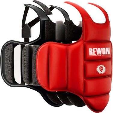 Захист для тіла REWON для боксу, кікбоксингу, MMA, карате, тхеквондо – реверсивний грудний панцир, захисна жилетка для бойових мистецтв