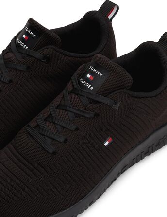 Кросівки Tommy Hilfiger Runner Corporate Knit Rib чорного кольору, 42 EU