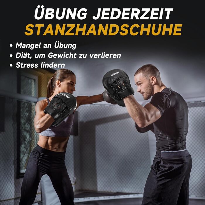 Боксерські подушки Pratzen для MMA, кікбоксингу, карате, тайського боксу, тхеквондо (чорні)