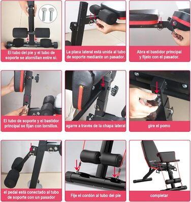 Складана лавка для тренувань Hantelbank: фітнес, силові вправи, тренування спини та пресу