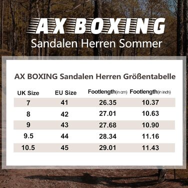 Чоловічі сандалі AX BOXING для трекінгу та спорту, літні, на липучці, дихаючі, чорні, розмір 43 EU