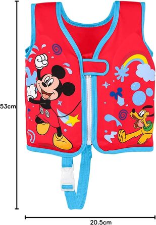 Дитячий жилет для плавання Bestway Swim Safe ABC Disney Junior Mickey & Friends, рівень B, 1-3 роки, червоний
