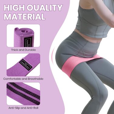 Набір еластичних стрічок для фітнесу Good Nite 3 шт. для тренування сідниць та ніг. Ідеально для йоги, пілатесу та фітнесу вдома. Підходить для чоловіків та жінок