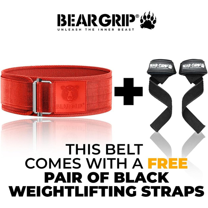 BEAR GRIP – самозамикаючий пояс для важкої атлетики, преміум-пояс для кросфіту, пауерліфтингу та бодібілдингу для чоловіків і жінок