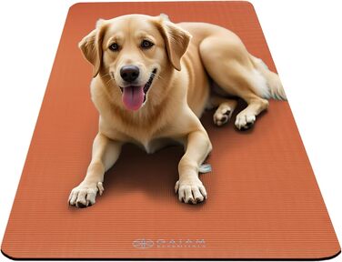 Yogamat Gaiam Essentials товстий 1 см, оранжевий, 183x61 см з ременем для перенесення - для йоги та фітнесу