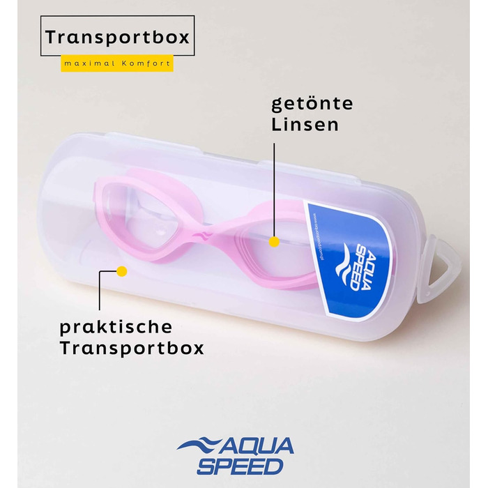 Плавальні окуляри Aqua Speed SERENITY 03 для дорослих, дзеркальні, антифог, UV-захист, силіконовий ремінець, рожеві + мікрофібра