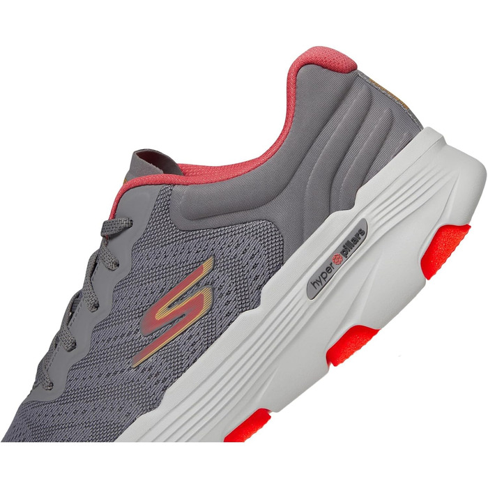 Кросівки Skechers Driven GO Run 7.0 для жінок (Сірий текстиль, кораловий декор)