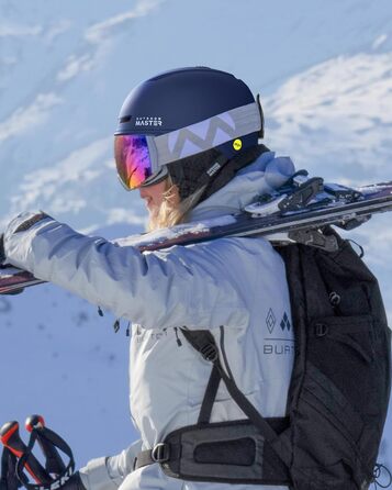 Шолом для лиж та сноуборду OutdoorMaster MIPS, вентиляція, полікарбонат, EPS, синій, розмір S, чоловічий та жіночий