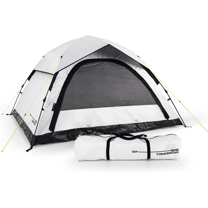 Намет Lumaland Camping: Легкий намет-купол Pop Up для 2-4 особи | Ідеальний для кемпінгу, трекінгу, фестивалів та пляжу | Водостійкий, 210x190x110см, 1 вхід