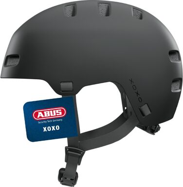Шолом ABUS XOXO для велосипедистів, скейтбордистів та ковзанярів - чорний, розмір M (54-58 см)