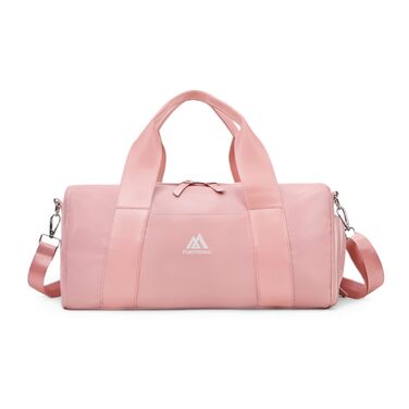 Спортивна сумка Flintronic для дівчаток та жінок, маленька сумка для плавання та фітнесу з відділенням для взуття та вологостійким відсіком (Рожева, 44 x 20 x 20 см)