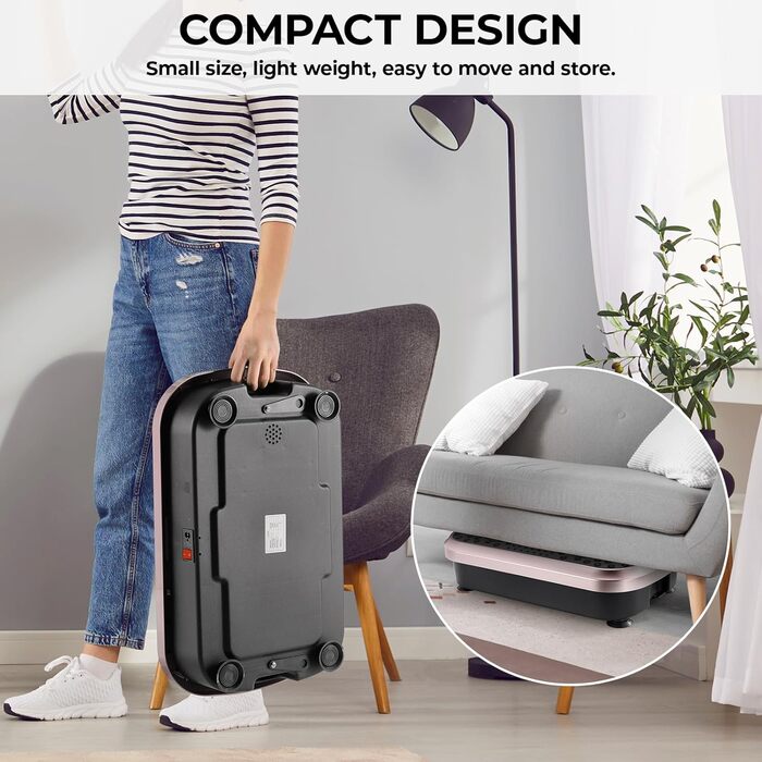 Вібраційна платформа TLGREEN 99 рівнів, 5 програм, для дому, тренувальні стрічки, спалювання жиру та нарощування м'язів