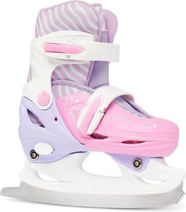 Роликові ковзани для дівчаток RAVEN, регульовані, з LED підсвіткою, 27-30 (16,5-18,5 см), Loret з ковзанами