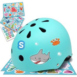 Дитячий велосипедний шолом Simply Kids з DIY-наклейками, сертифікований CPSC та CE, для скейтборду, велосипеда, самоката, розміри 46-52/52-58 см, для хлопчиків і дівчаток від 2 років