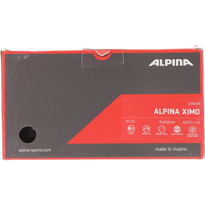Дитячий велосипедний шолом ALPINA XIMO з LED-підсвіткою, легкий, ударостійкий, глянцевий, для дітей, firefighter, 47-51 см