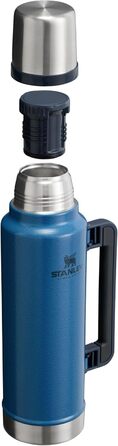 Термос Stanley Classic Legendary 1.4 л, нержавіюча сталь, 40 год утримання тепла/холоду, BPA-free, Hammertone Lake