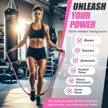 Стрибкове канат, утяжелений для фітнесу, для жінок та дорослих, обладнання для домашніх тренувань, для схуднення та формування тіла