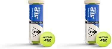 Тенісний м'яч Dunlop ATP Tour - для ґрунту, хард-корту та трави, 3x4 м'ячі (2x3 м'ячі)