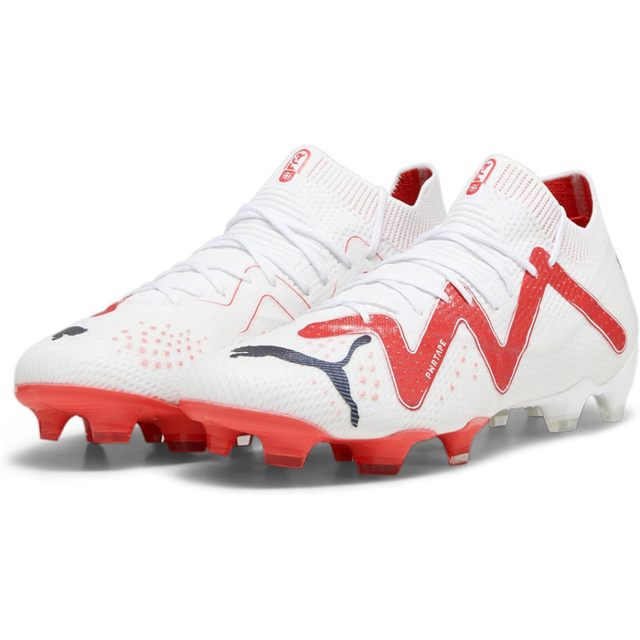 Жіночі футбольні бутси PUMA Future Ultimate FG/AG, 36, білий, чорний, червоний (Fire Orchid Red)